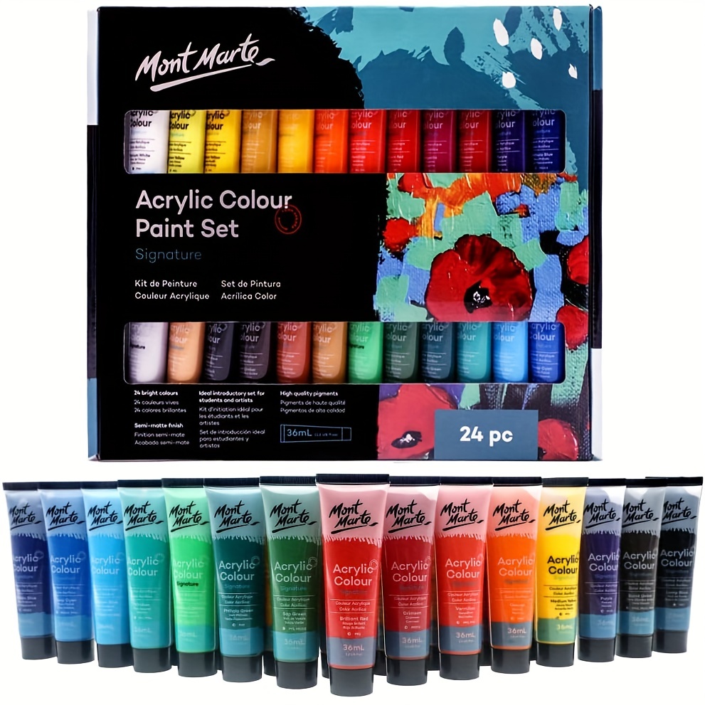 Metallic Acrylic Paint Set 24 Colors 60ml Metallic Paints Non Toxic for  Artists Beginners Painting on Crafts Canvas Wood Fabric - AliExpress
