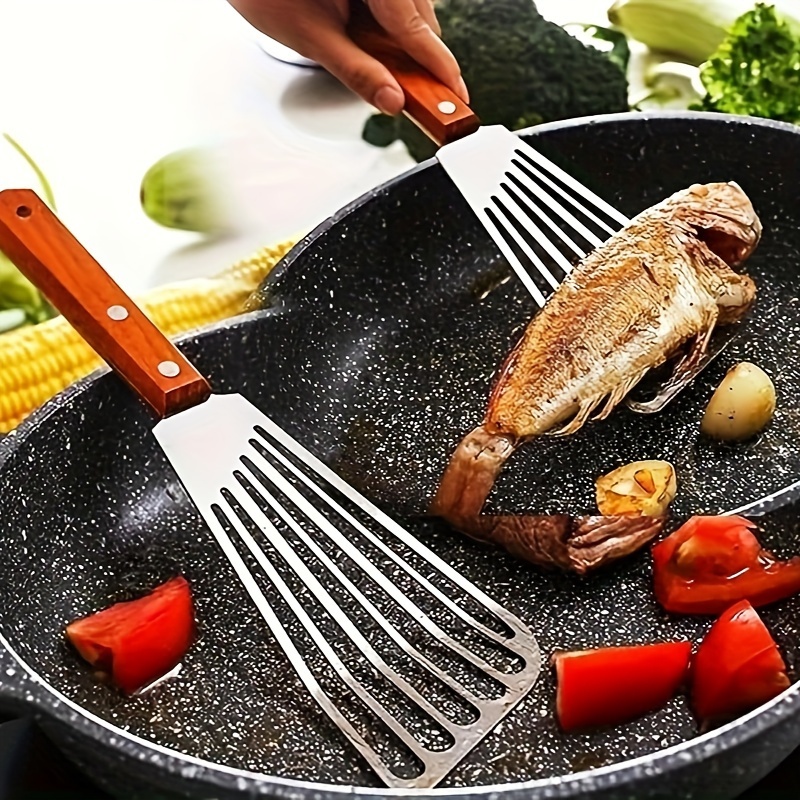 1PC Fish Spatula Tong flipping spatula tongs cooking tongs Slotted Turner