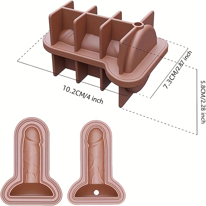  Party Prank Silicone Ice Cube Tray, 3D Novelty