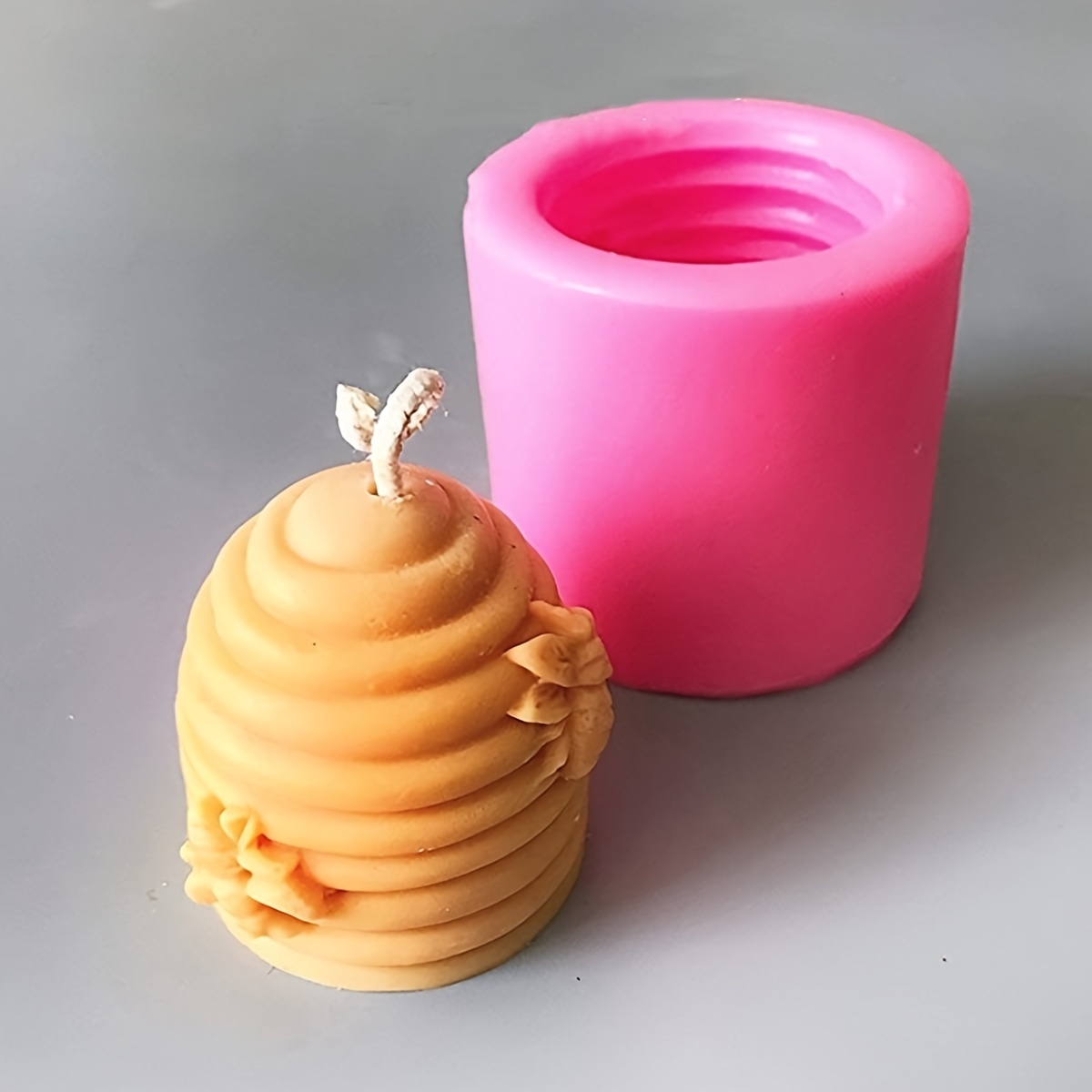 2 Pack 3D Bee Honeycomb Candle Mold Beehive Silicone Mold for