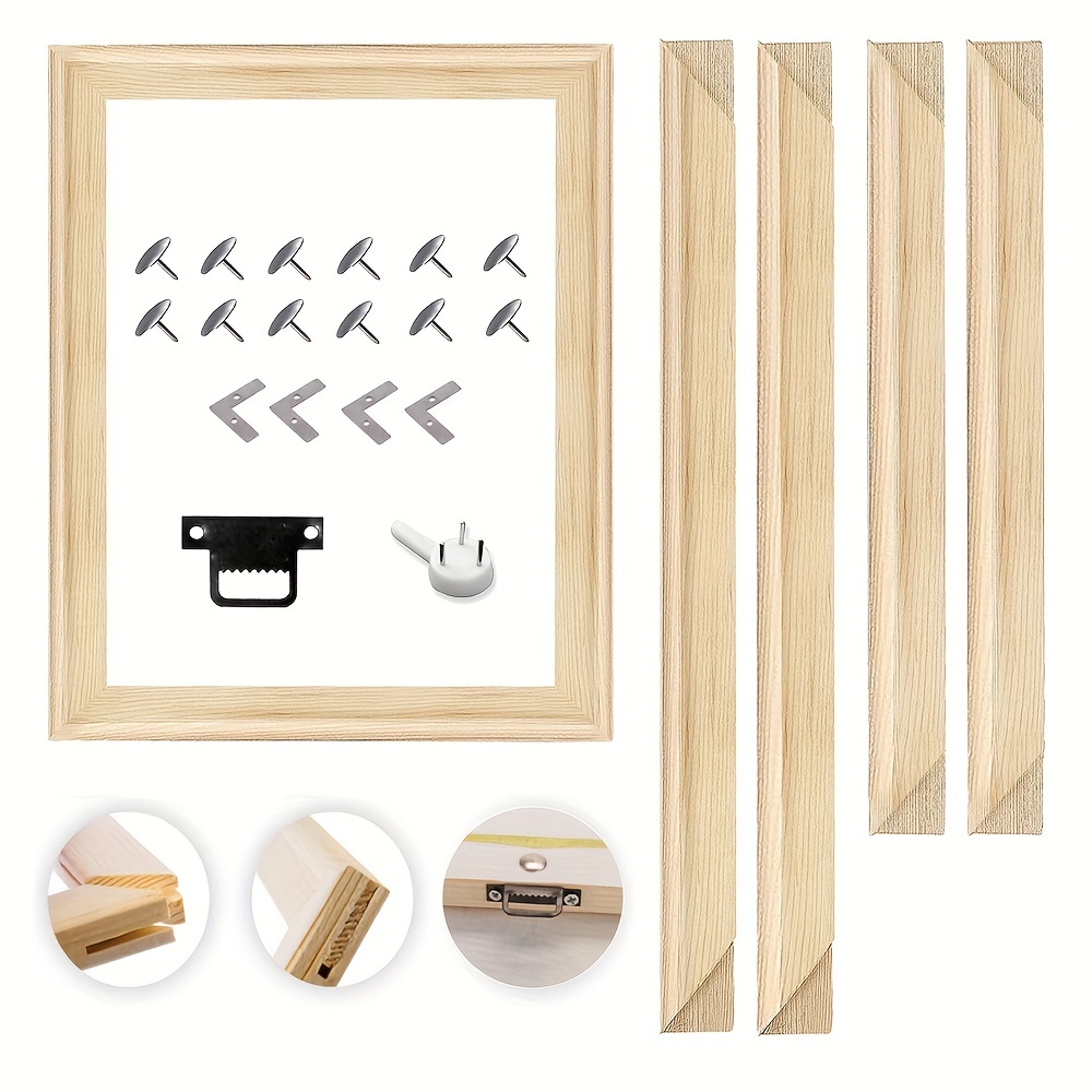 DIY Solid Wood Canvas Frame Kit 11x14 Inch with Stretch Bar - Oil Painting  & Wall Art - Custom Frames for Paintings & Canvases - Easy Build Stretching  System - Accessories 
