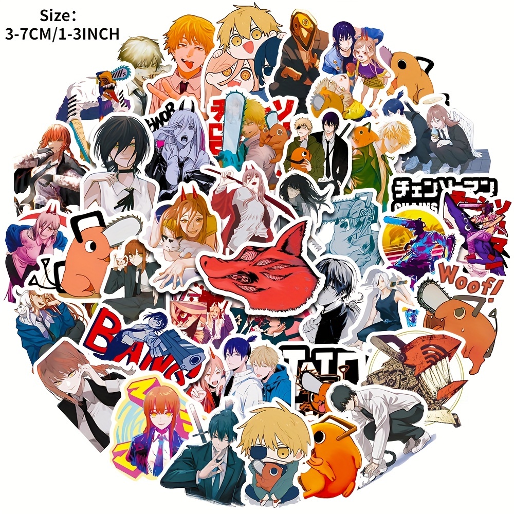 Anime Chainsaw Man Series Doodle Waterproof Stickers Diy Creative Toys -  Temu