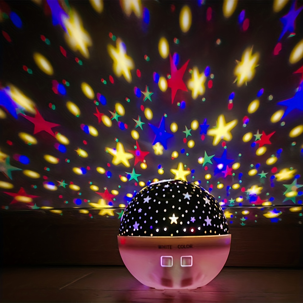 Colorful Kids' Room Magic: Usb Mini Rotating Projection - Temu