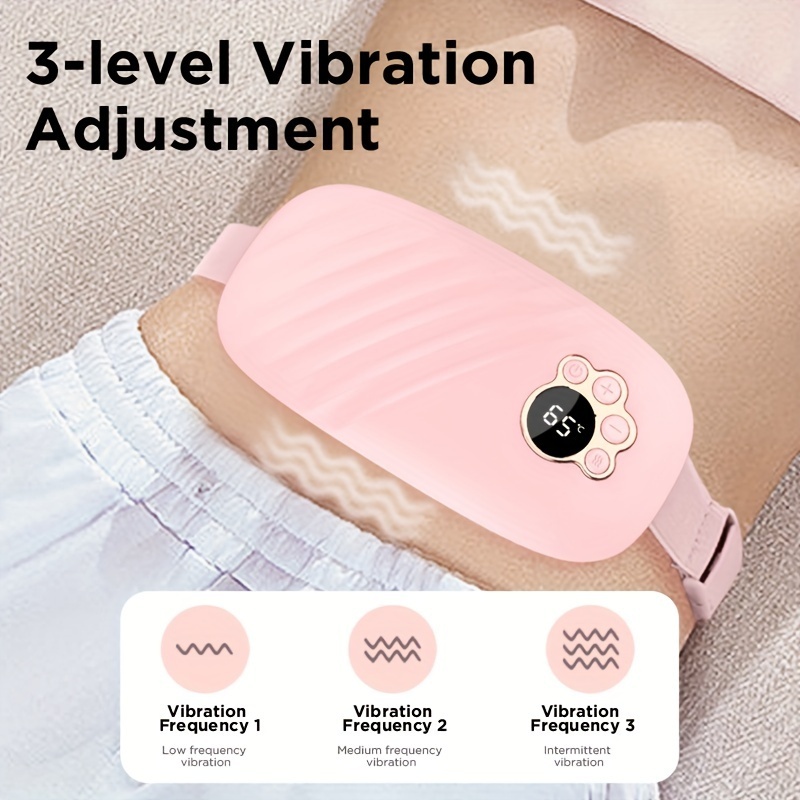 Heating Pads for Cramps-Electric Cordless Menstrual Heating Pad,Portable  Pink Period Cramp Simulator Machine,Best USB Battery Operated Heat Pads  with Massager for First Period Lower Back Pain Relief 