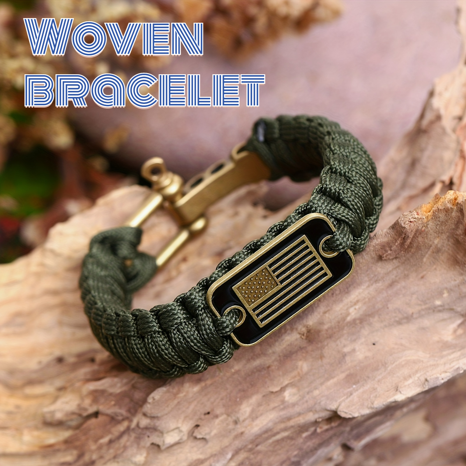  Paracord Bracelet with personalized letter for men and women,  Men's Bracelet, Survival Bracelet, Paracord Bracelet, Bracelet Unisex  (Adjustable Paracord, U, L (7~8)) : Handmade Products