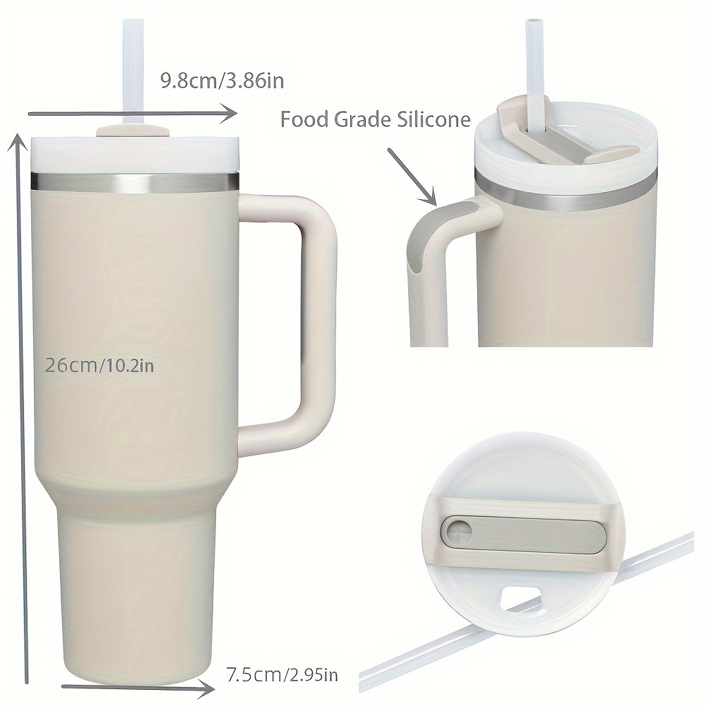 40oz STAINLESS STEEL TUMBLER HANDLE AND STRAW – JOSSLYN