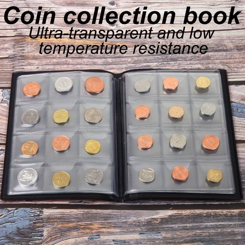 150 40 x 40mm Pockets Collection Book Coin Collecting Money Penny Storage  Album