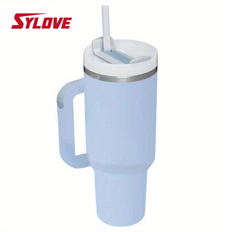 Portable Car Tumbler With Handle And Straw 304 Stainless - Temu