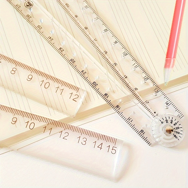 4pcs Starry Sky Themed Cartoon Shaped Ruler For Drawing And Measuring