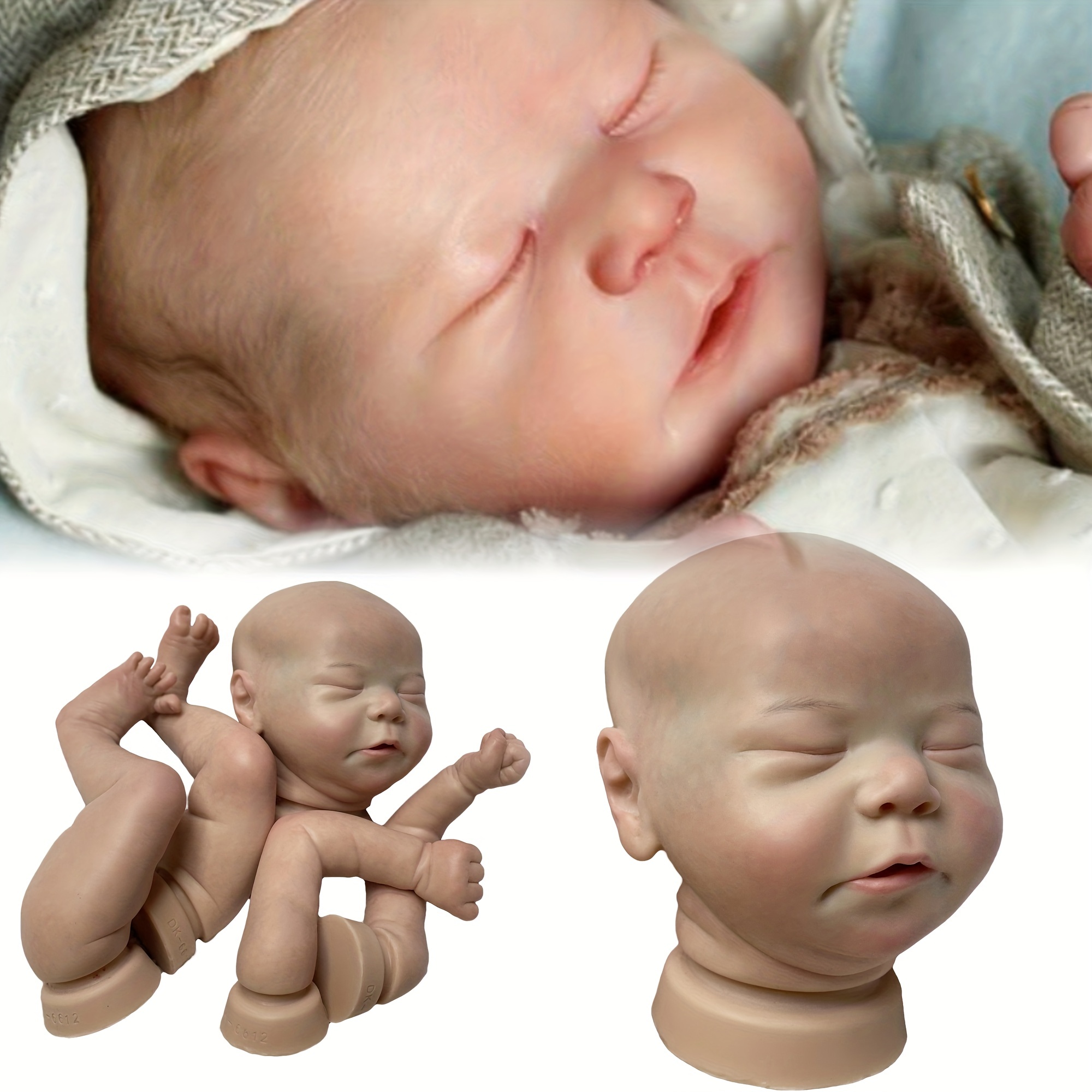 19 Inch Raven Kit Original Size Bebe Reborn Baby Doll Kit Vinyl Unpainted  Unfinished Blank Doll