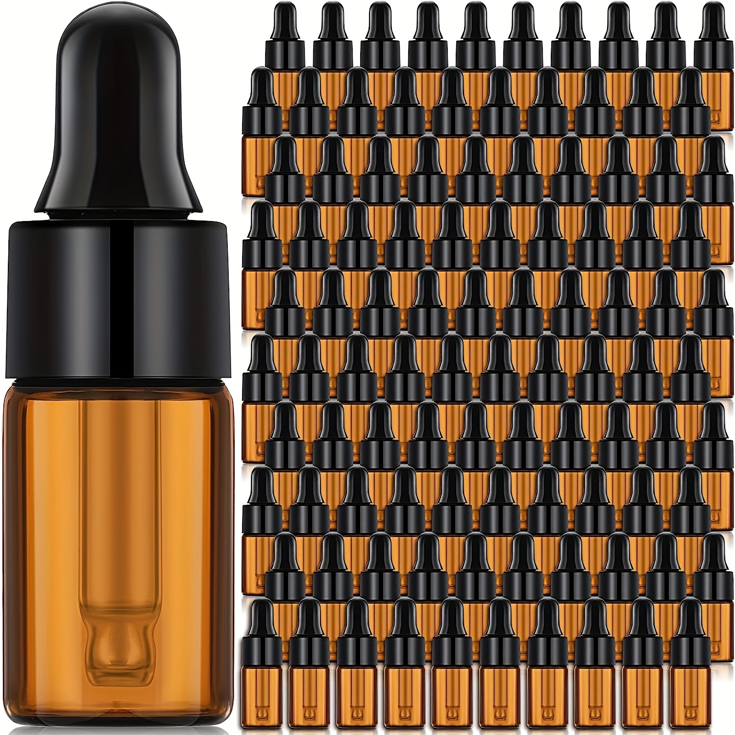 Glass Amber bottle with golden dropper 2 Packs – Shoprythm