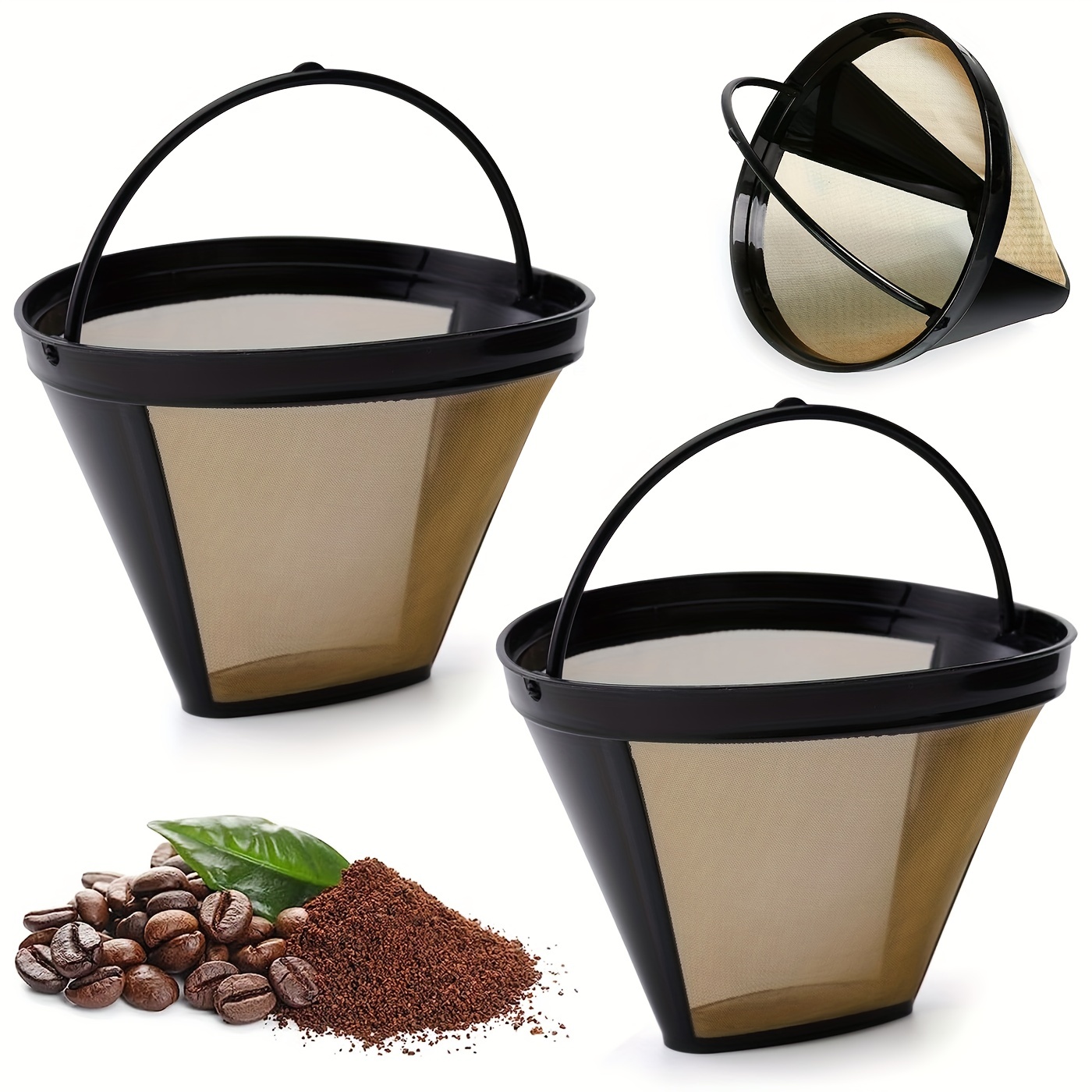 1pack, Filterless Paper Stainless Steel Coffee Filter Mesh, Portable  Foldable Coffee Tea Leaf Filter Coffee Filters Coffee Maker