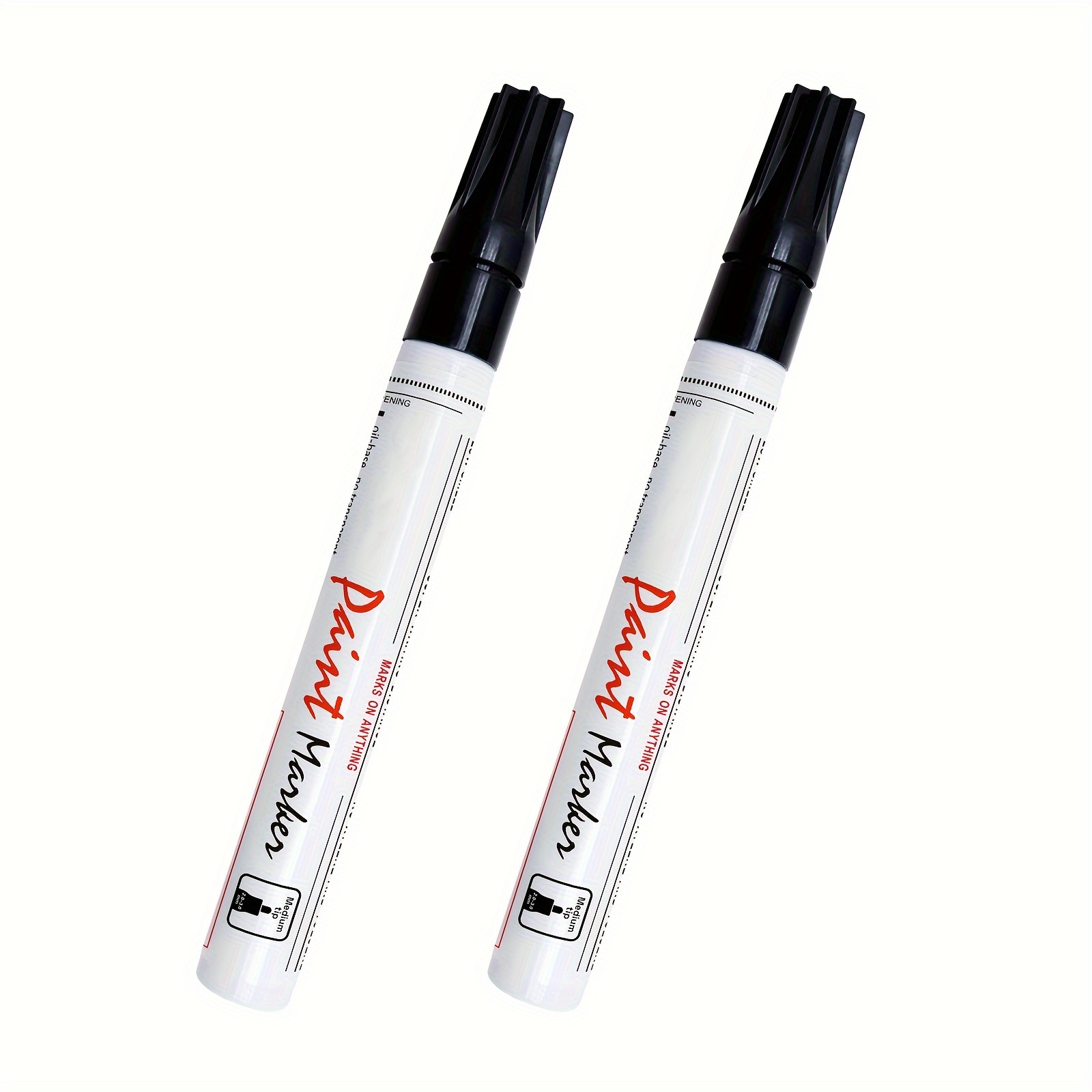 2PCS Colorful Paint Marker Pen Waterproof Lasting White Markers Tire Tread  Rubber Fabric Paint Metal Face Art Permanent Paint Marker