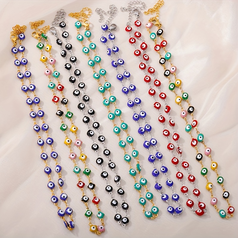 Evil Eye Necklace Colorful - Temu