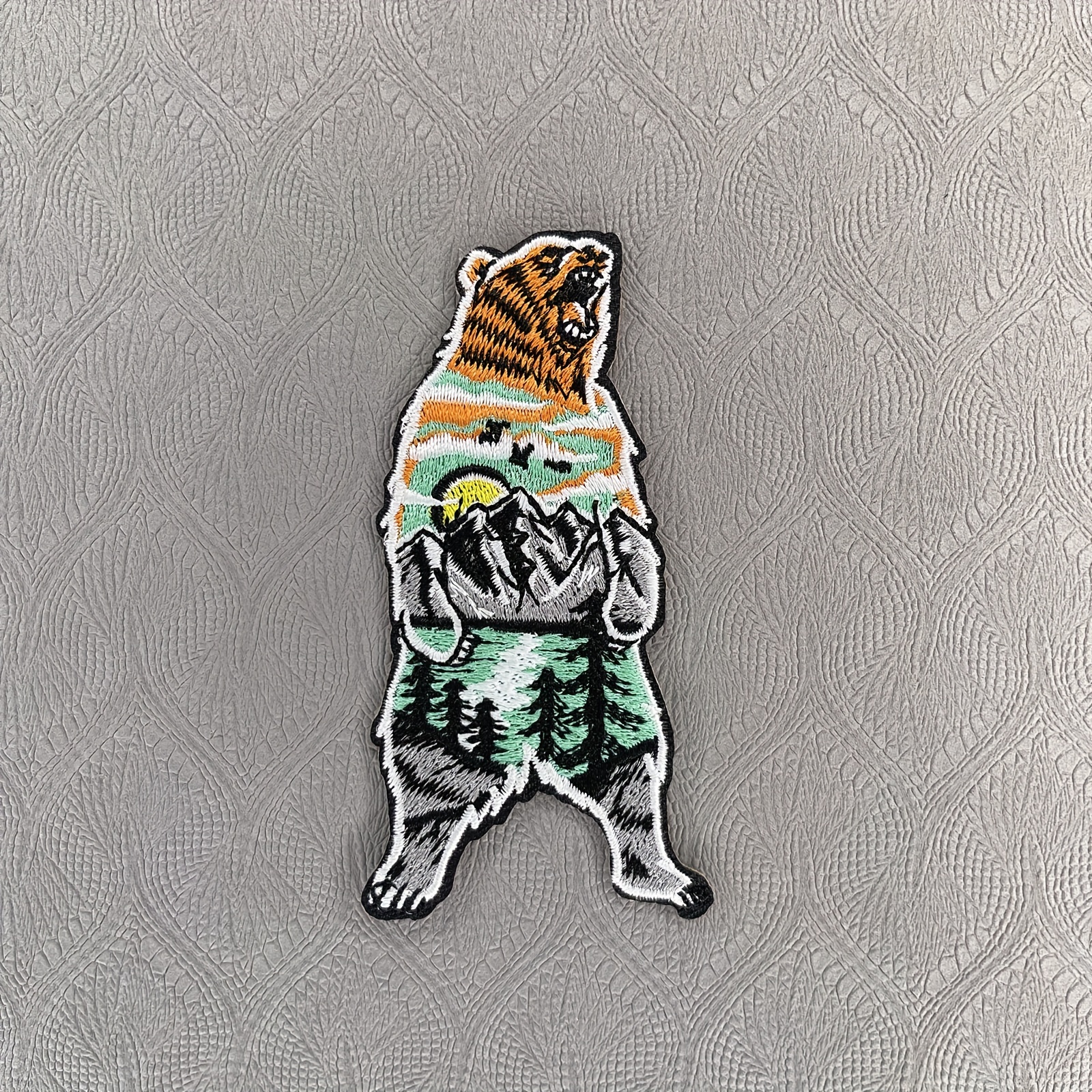 Landscape Bear Iron On Patch Embroidered Repair For Clothing - Temu