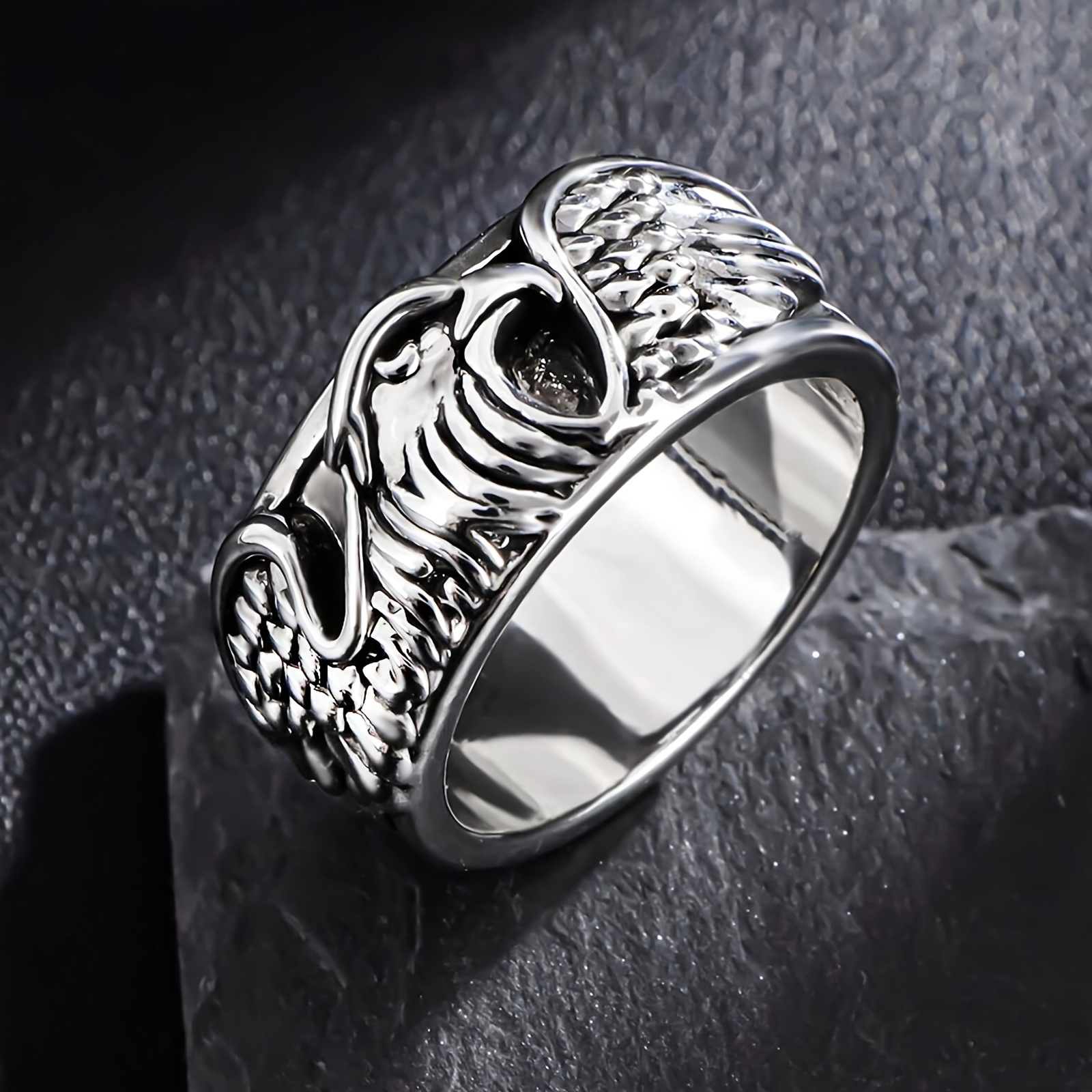 品揃え豊富で subculture Skull Ring Steel EAGLE Ring SKULL Eagle