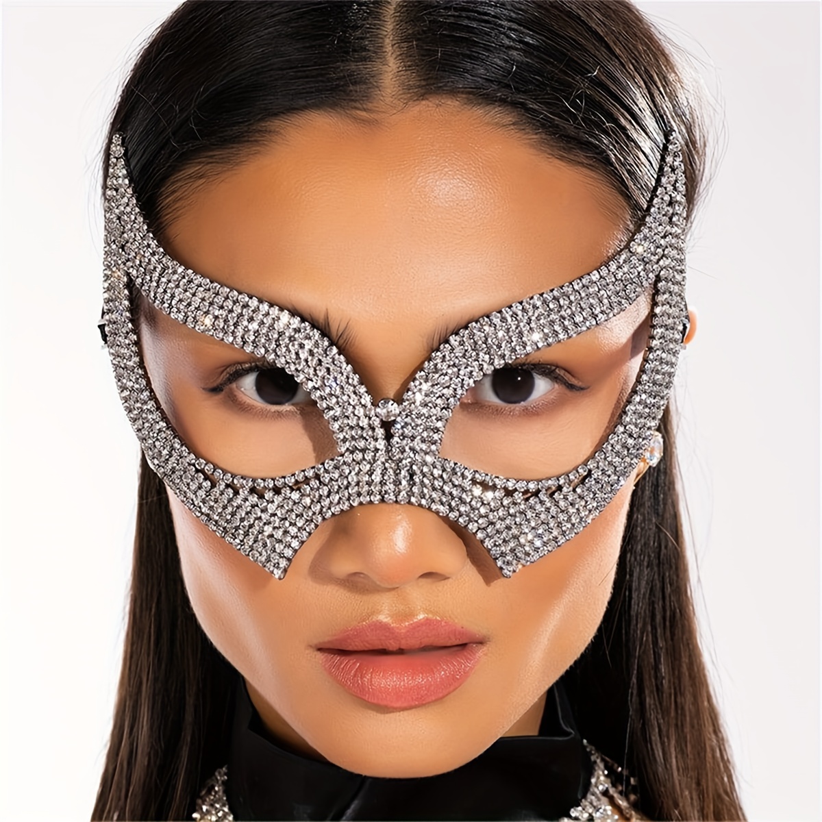 One Pair Couples Masquerade Mask for Women Men Hollow Out Shiny