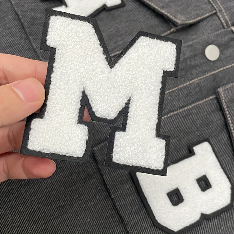 1PC Red 4.8CM Embroidery Letter Patch Iron on Patch Name Letters Patch For  Jeans Clothes T-Shirt Repair AlphabetPatch Badges