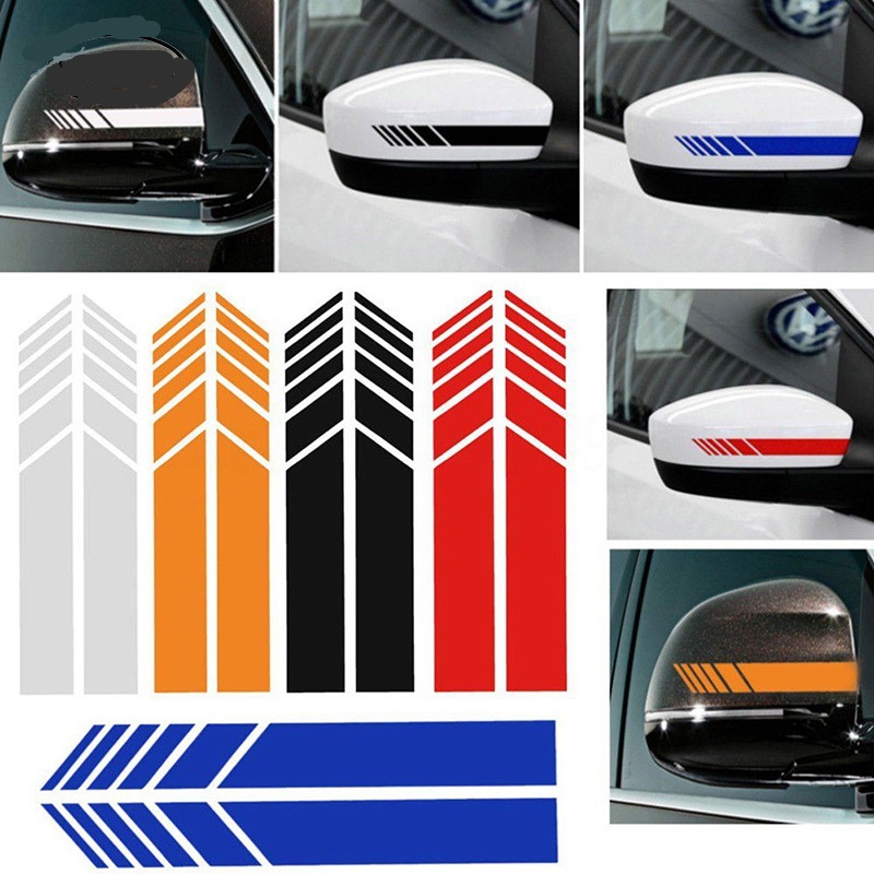 Schwarz und Rot - Autodekorationsaufkleber, reflektierende  Sicherheitsaufkleber, personalisierte Aufkleber für alle Modelle (6 Stück)