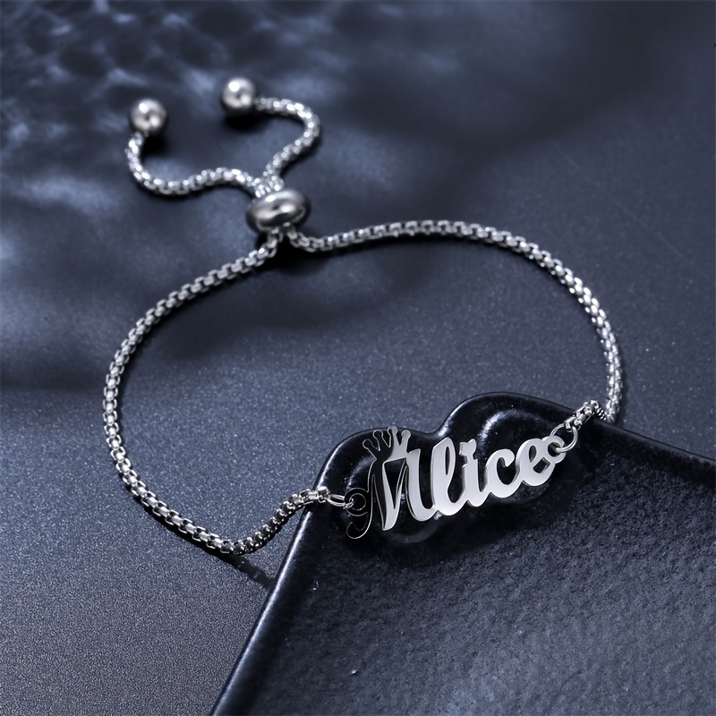 Tina&Co Pulseras personalizadas para mujer, pulsera con nombre  personalizado para mujer, pulsera de barra de nombre, pulsera  personalizada, regalo