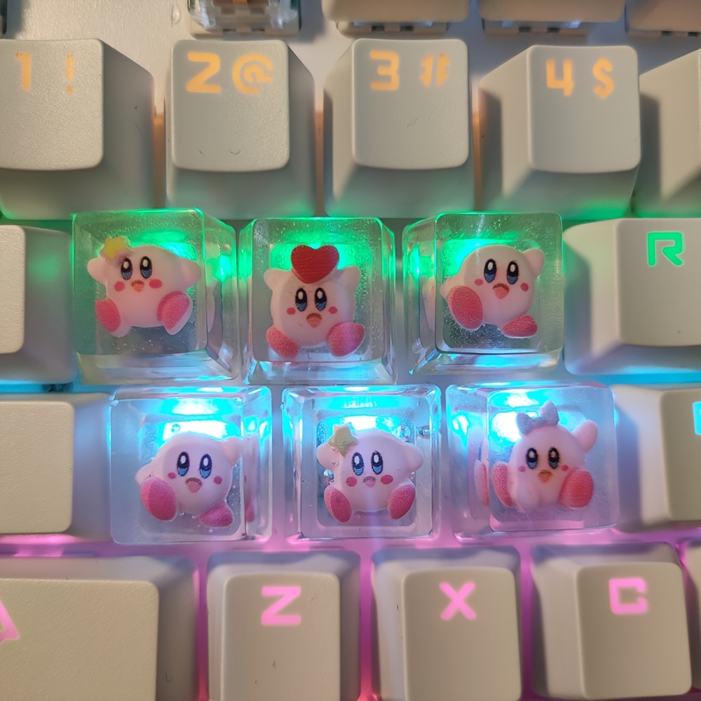 Mignon Cartoon Kawaii Touches de clavier personnalisées Cherry Mx Esc Anime  Capuchons translucides pour clavier mécanique Sa Cross Shaft Key Caps