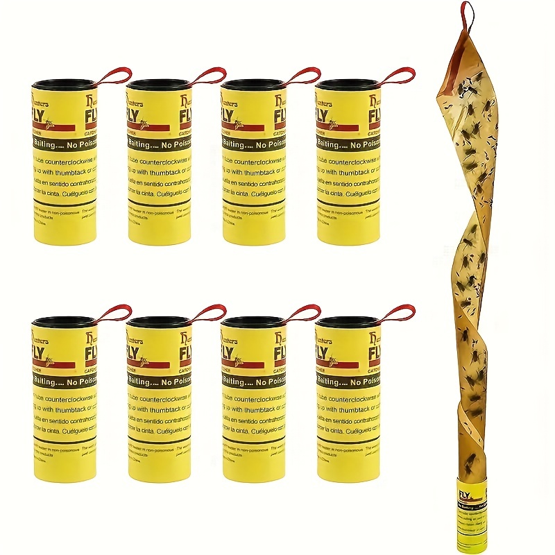 12/36 x Dual-Sided Yellow Sticky Trap w/Rope FlyingPlant Insect Bug Glue  Killer