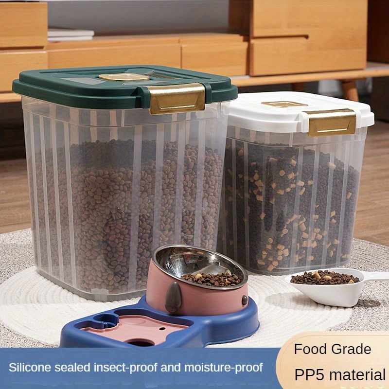 Pet Food Storage Container, Daily Simple Vacuum Grain Storage Box  Moisture-proof Canister Snack Box Cat Food Storage Bucket Dog Food Sealed  Barrel Random Color - Temu