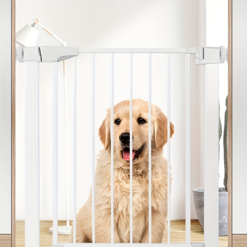 Puerta para perros para escaleras Puertas para mascotas para la casa:  Puerta de malla para perros para puertas, escaleras, seguridad interior 30