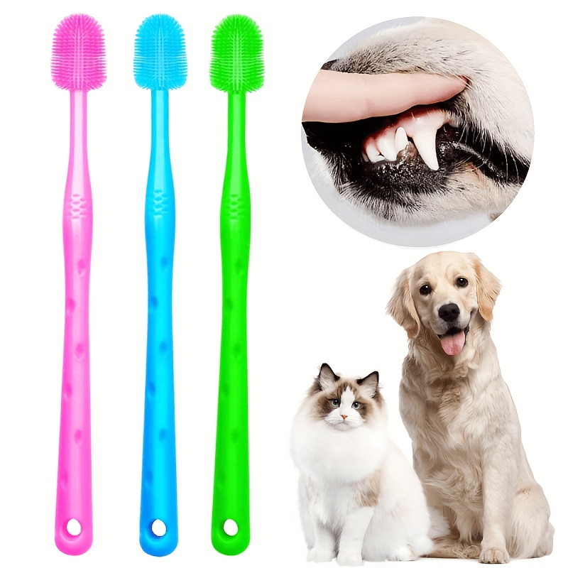 Super Soft Tooth Brush 360 ° Oral Cleaning Pet Toothbrush Remove Bad Breath  Tartar Tooth Brush Dog Cat Oral Care Mouth Clean NEW