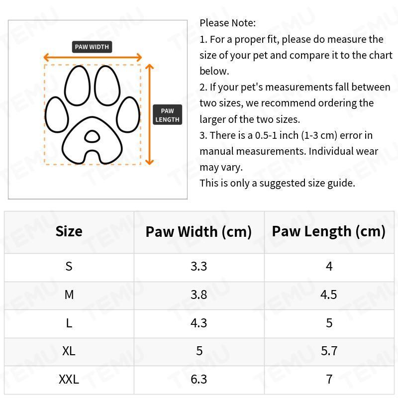 4pcs Dog Paw Protection Covers, Slip Resistant & Dust-Proof