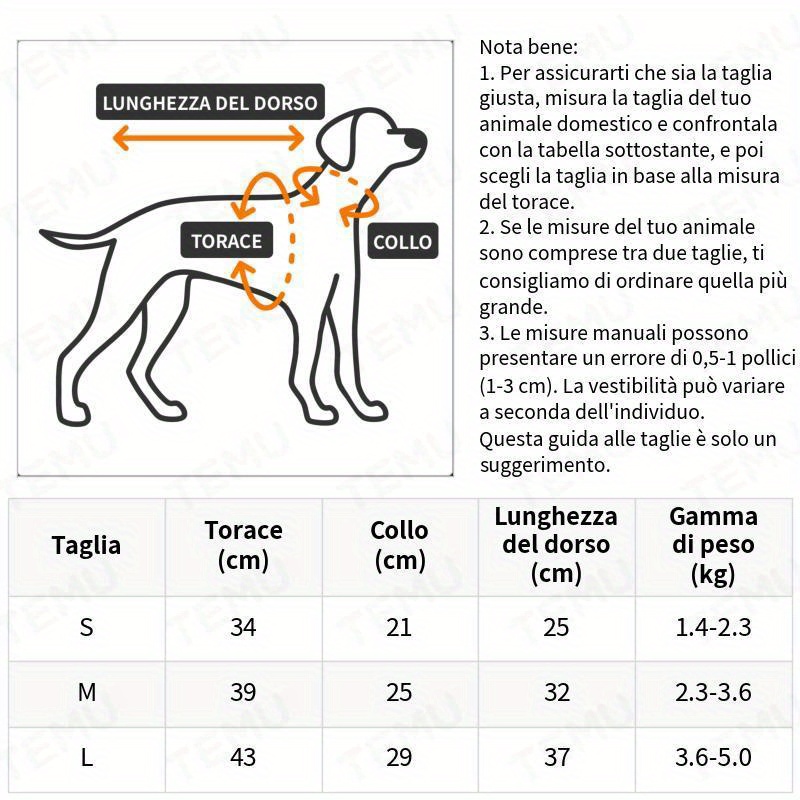 Abbigliamento Cani Articoli Animali Domestici Cambio Anno Vestito