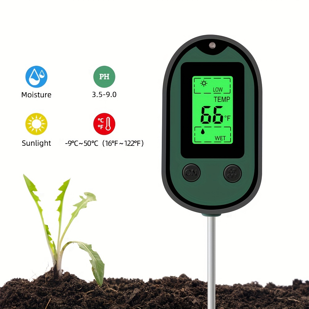 Comprar Sensor Universal de humedad del suelo, probador de humedad y  temperatura del suelo, Detector de plantas de jardín, medidor de humedad  para plantar en el hogar
