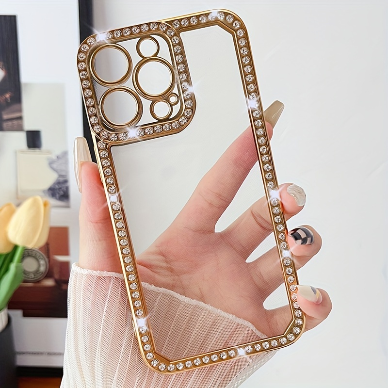 Luxury Square Mirror Pink Phone Case For iPhone 13 12 11 Pro XS