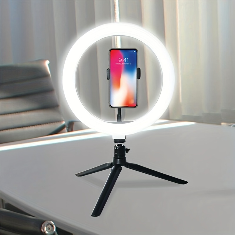 LED Anneau Lumiere 18 Ring Light avec Trépieds LED Selfie Lumiere pour  Téléphone Caméra 3 Modes d'éclairage 10 de Luminosité