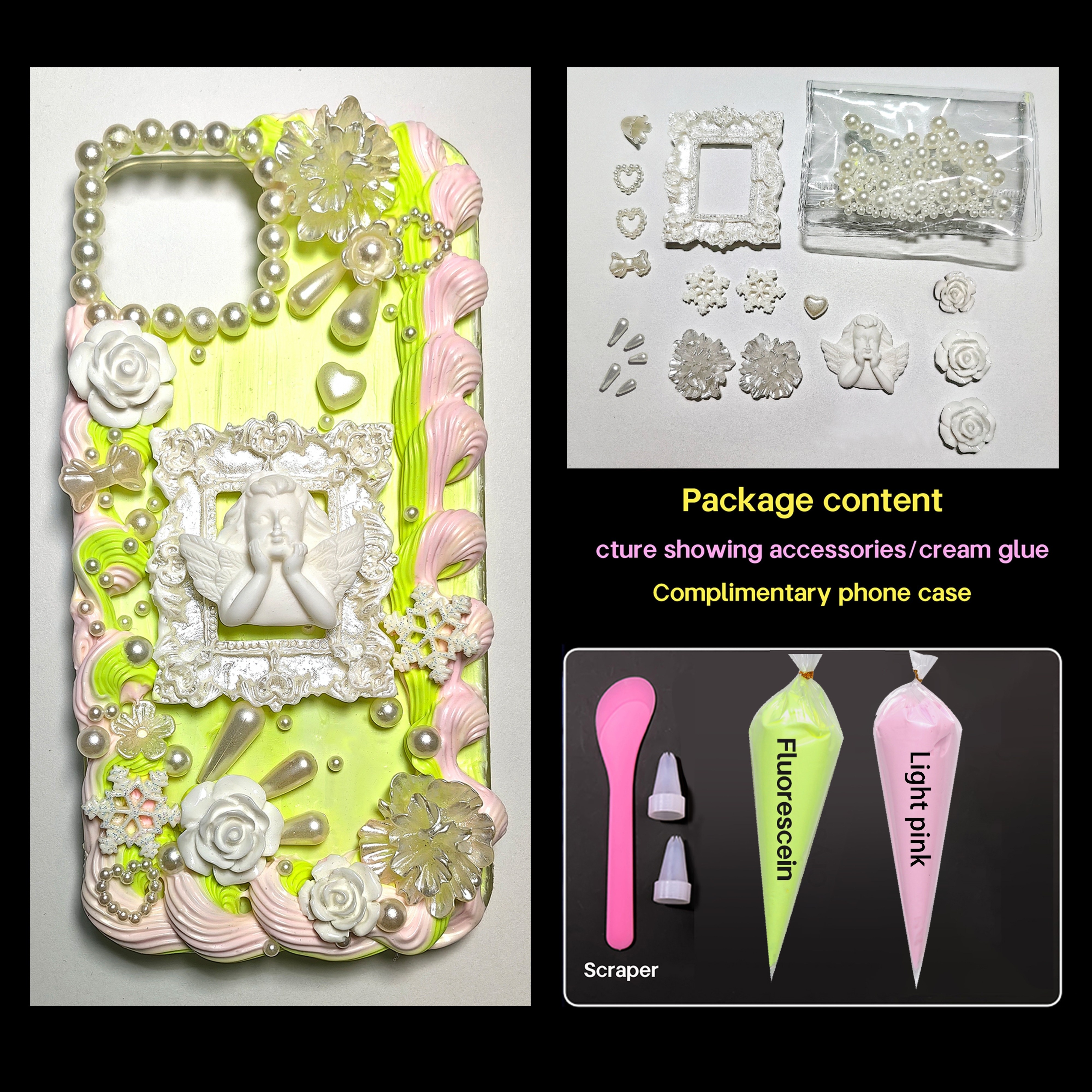 Distinctive Style DIY Decoden Handmade Custom Drop Glue Phone Case