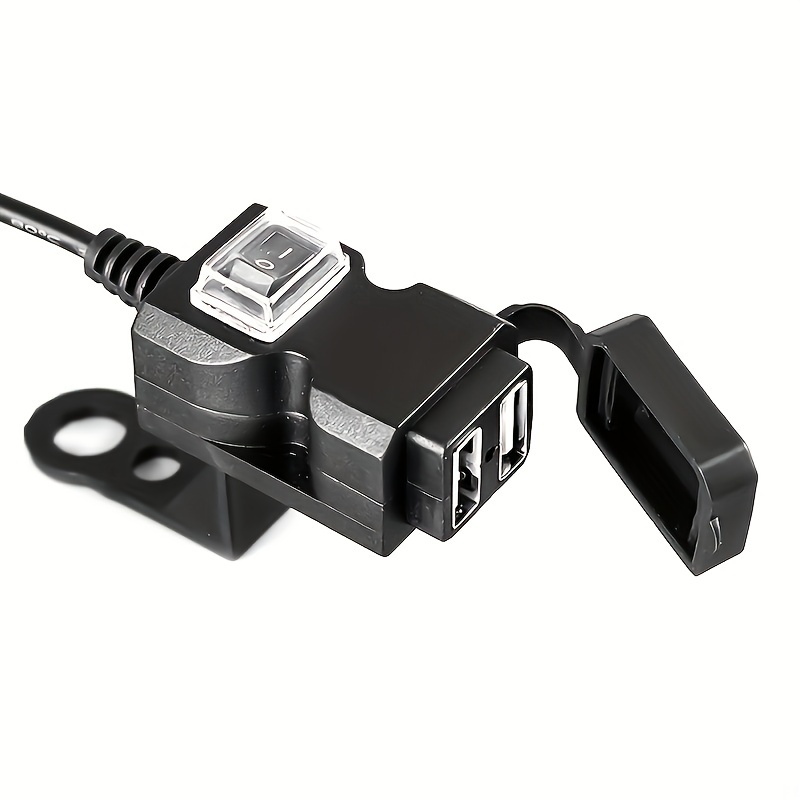 MOTOPOWER MP0608A 3.1Amp Motorcycle Dual USB Port SAE to USB