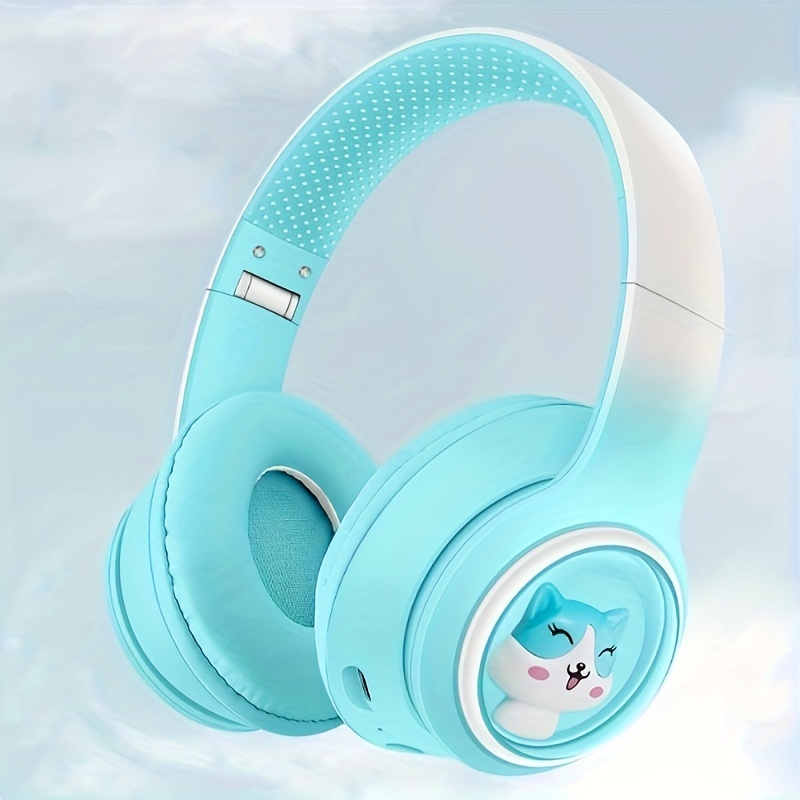 Led Flash Cute Cat Ears Auriculares inalámbricos con micrófono estéreo  Compatible con Bluetooth Soporte Tf Tarjeta para niños Niña Regalo de  música