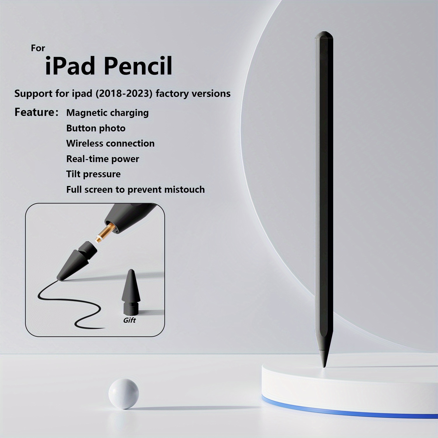 Lápiz óptico para iPad de 9ª y 10ª generación, Apple Pencil con rechazo de  palma, lápiz capacitivo compatible con Apple iPad 10/9/8/7 Gen