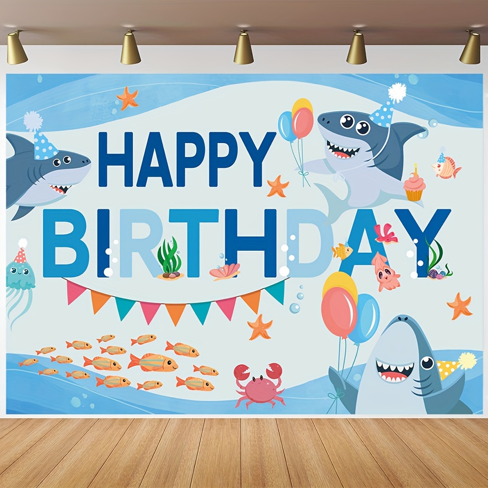 Globos De Cumpleaños Decoración Baby Shark Fiesta 12pcs