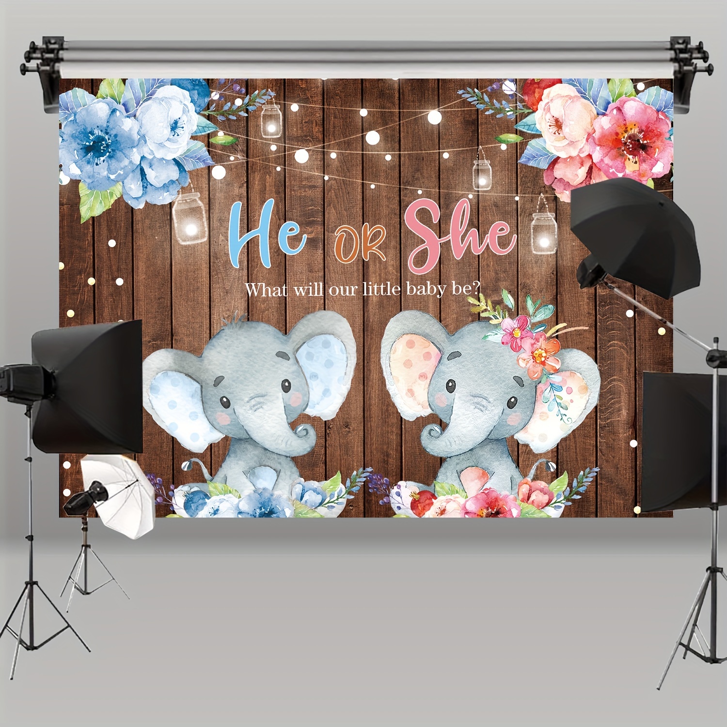 Decoración de elefante para fiesta de Baby Shower, decoraciones de  cumpleaños para niños, recortes de cartón de elefante, telón de fondo
