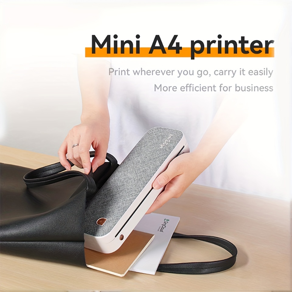 Impresoras Impresora portátil Transferencia térmica Mini Bluetooth USB  Mobile A4 Paper Home Business con batería incorporada