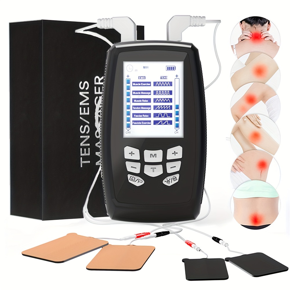 Tens Unit Muscle Stimulator, 8 Modes 15 Levels Of Strength Tens Machine  With Premium Electrode Pads - Temu Greece
