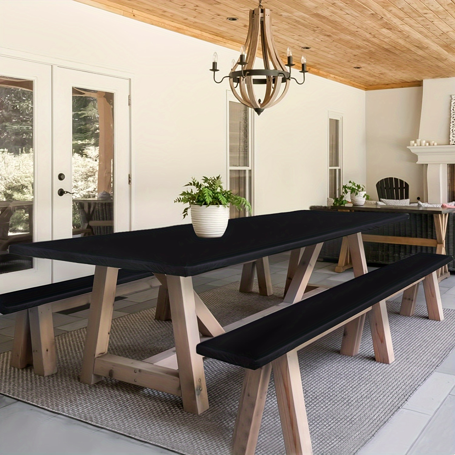 Mesa plegable Simple y moderna para comer comida, mesa cuadrada