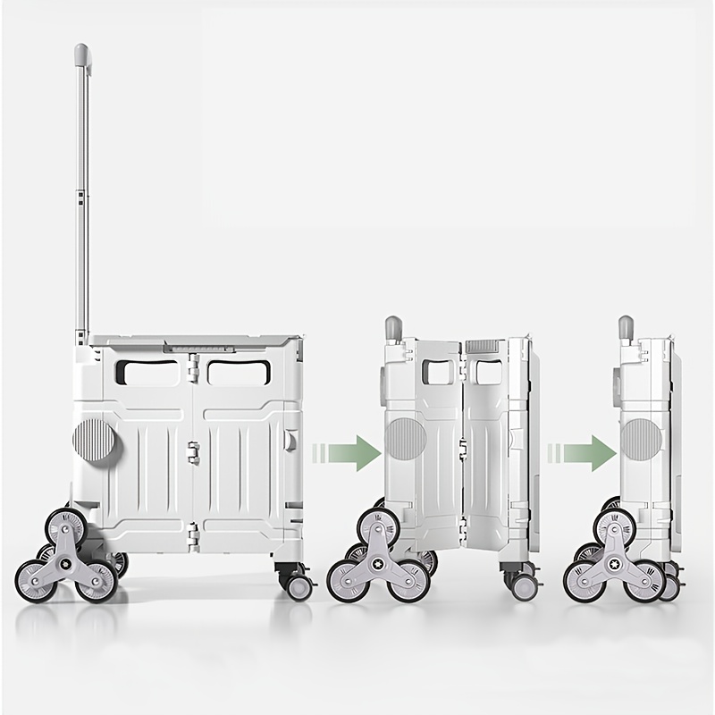 Carrito plegable con ruedas para compras, CAJA PLEGABLE portátil de alta  resistencia, cesta de comestibles, caja rodante con ruedas - AliExpress