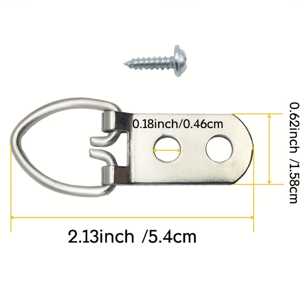 D ring Hangers With Screws Picture Hanging Hardware Single - Temu