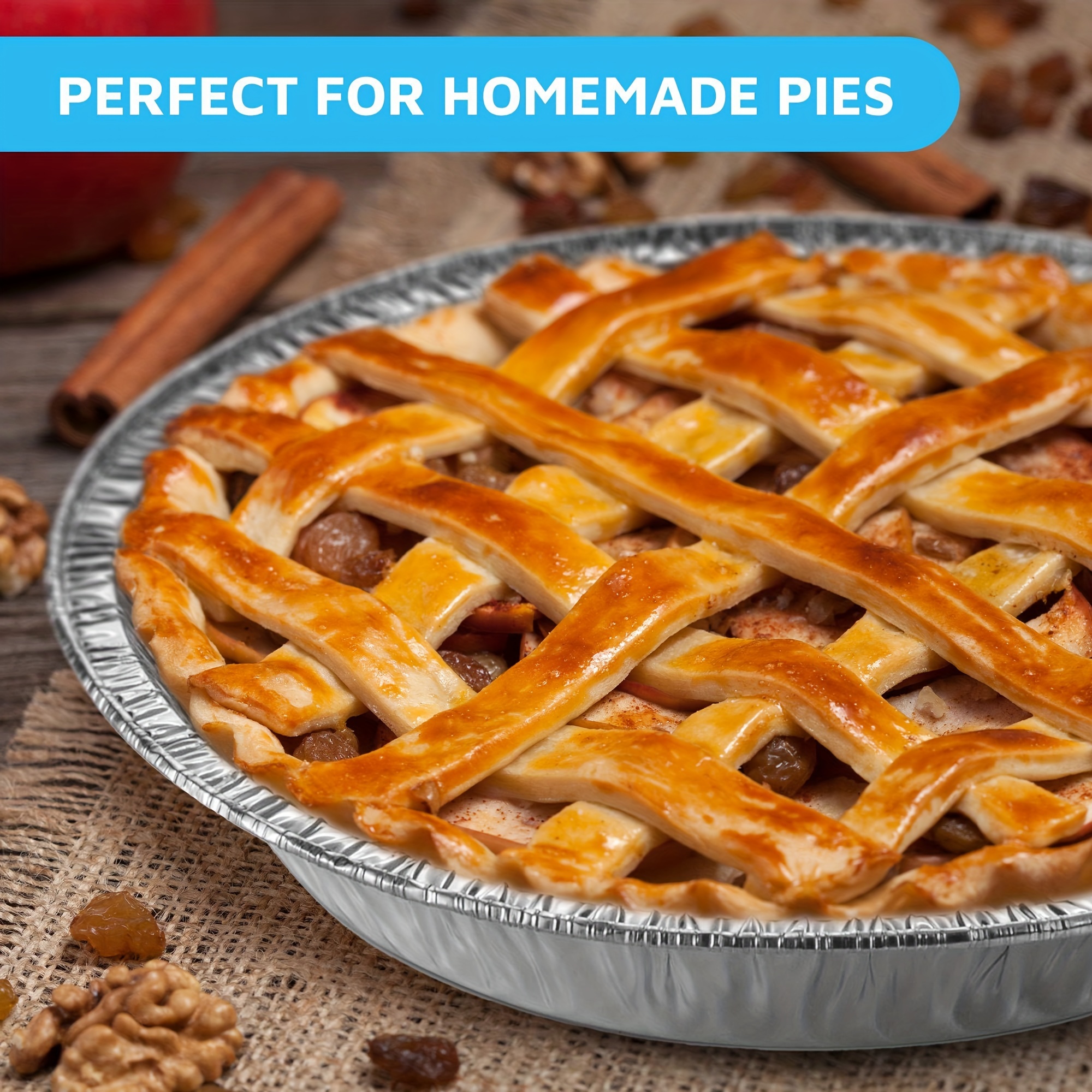 Aluminum Pie Pans Round Foil Baking Tins For Deliciouspies, A Crispy  Piecrust, Or Delectabletart,quiche, Flan Or - Temu