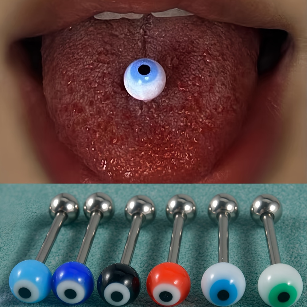 Snake eye online tongue piercing jewelry