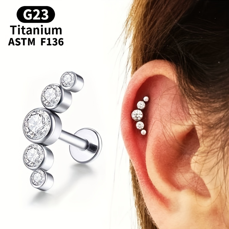 Piercing Orelha Tragus Labret Zircônia Titânio: o seu estilo único