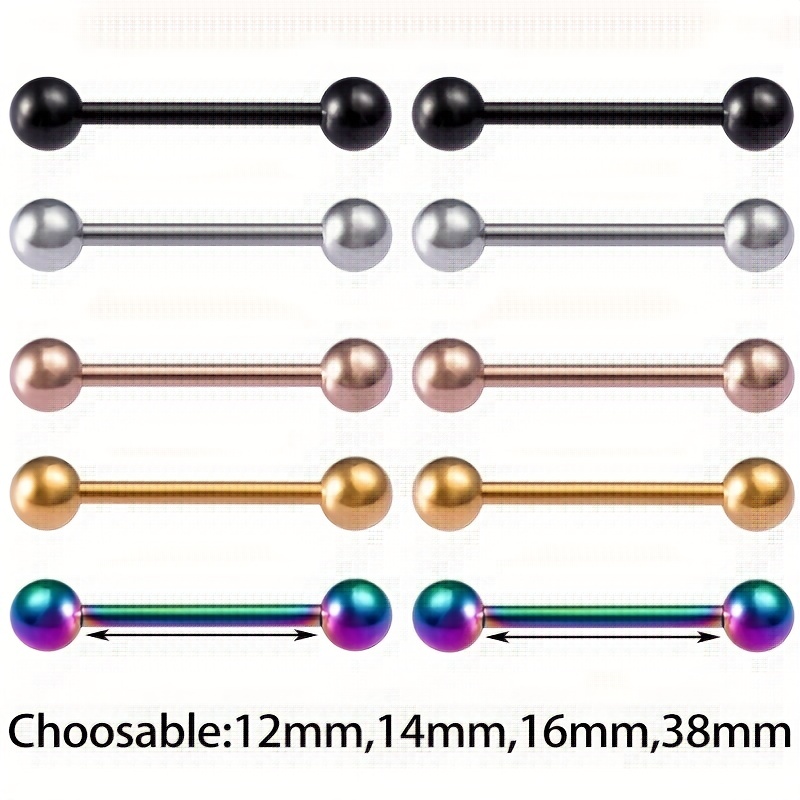 Buy Titanium Gold Cone / Spike Nipple Barbell, Nipple Jewelry Studs 16g 14g  Nipple Piercing Straight Barbell Externally Threaded Online in India 