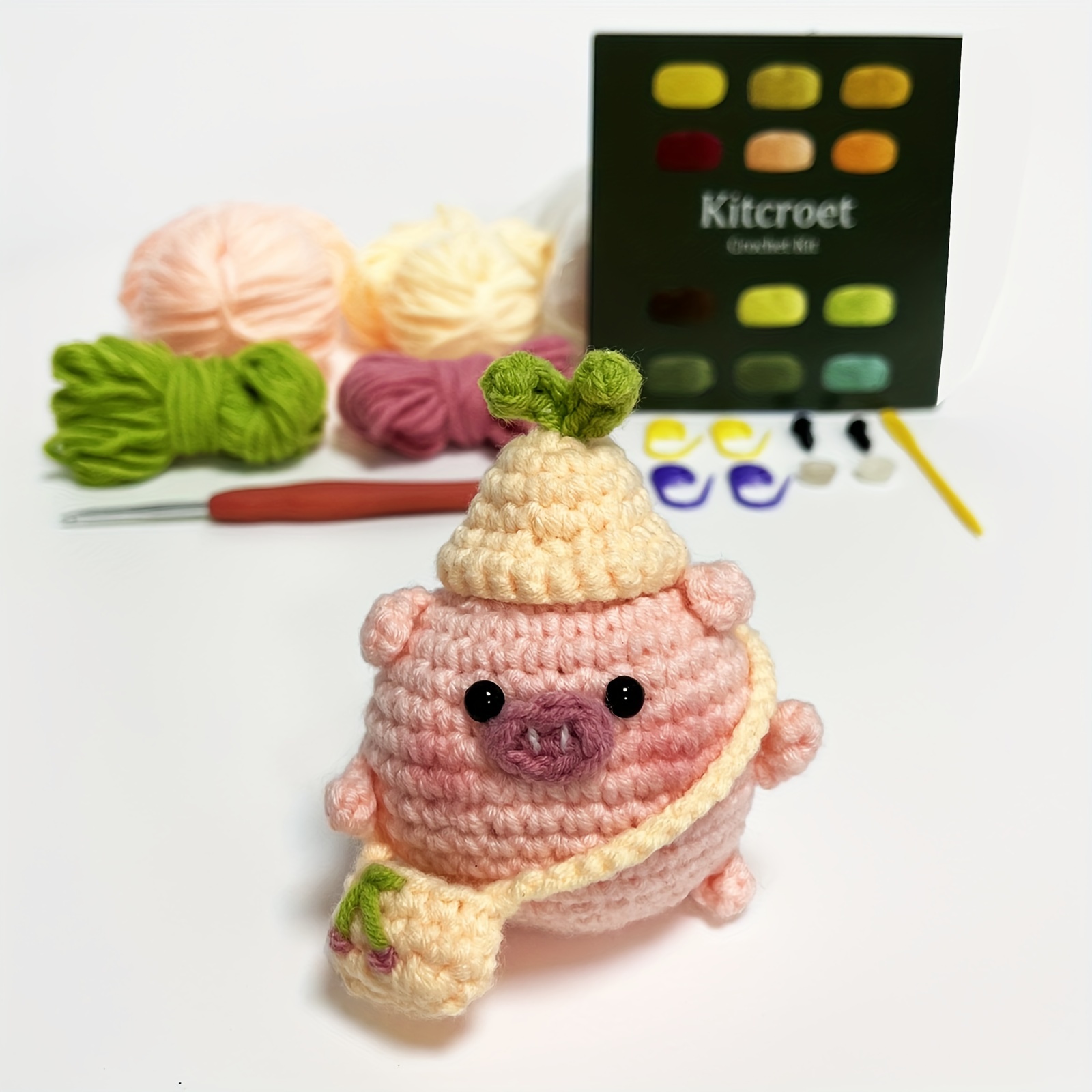 Crochet Kit for Beginners,3 Pcs Wobbles Crochet Kit,Includes Step-By-Step  Instruction and Video Tutorials
